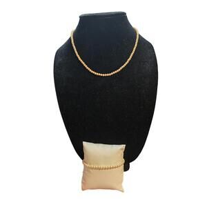 Faux Pearl Bracelet & Necklace Mini Beads